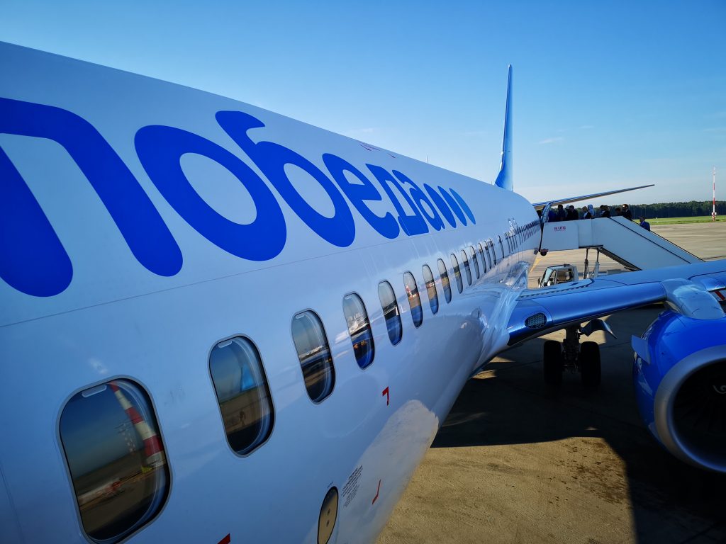 Pobeda flight from Moscow to St.Petersburg